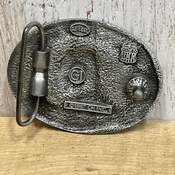 POW MIA Belt Buckle C J Inc 1987 Mens You Are Not Forgotten Patriotic Veterans - Picture 4 of 6